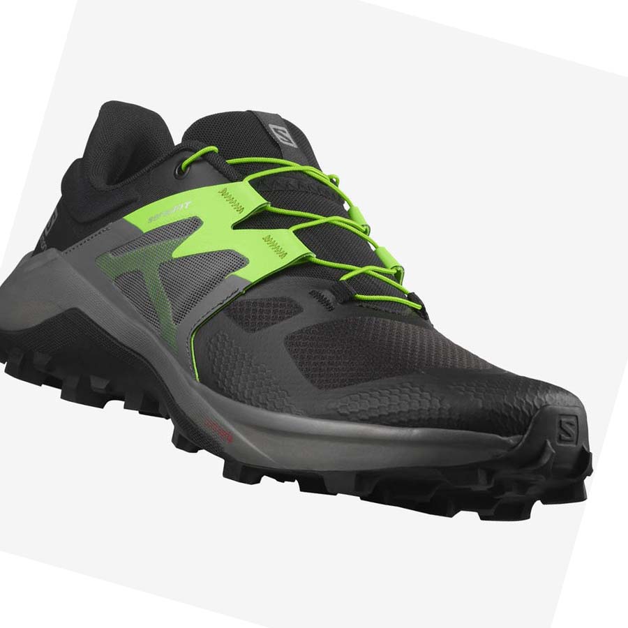 Tenis Para Trail Running Salomon WILDCROSS 2 Hombre Negros Verdes | MX 3521JPQ